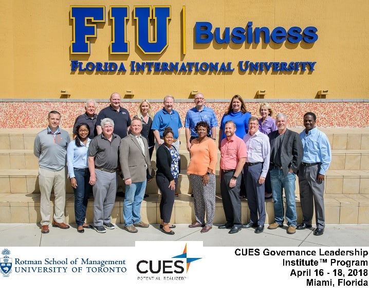 CUES® recognizes 2018 CUES Governance Leadership Institute™ graduates