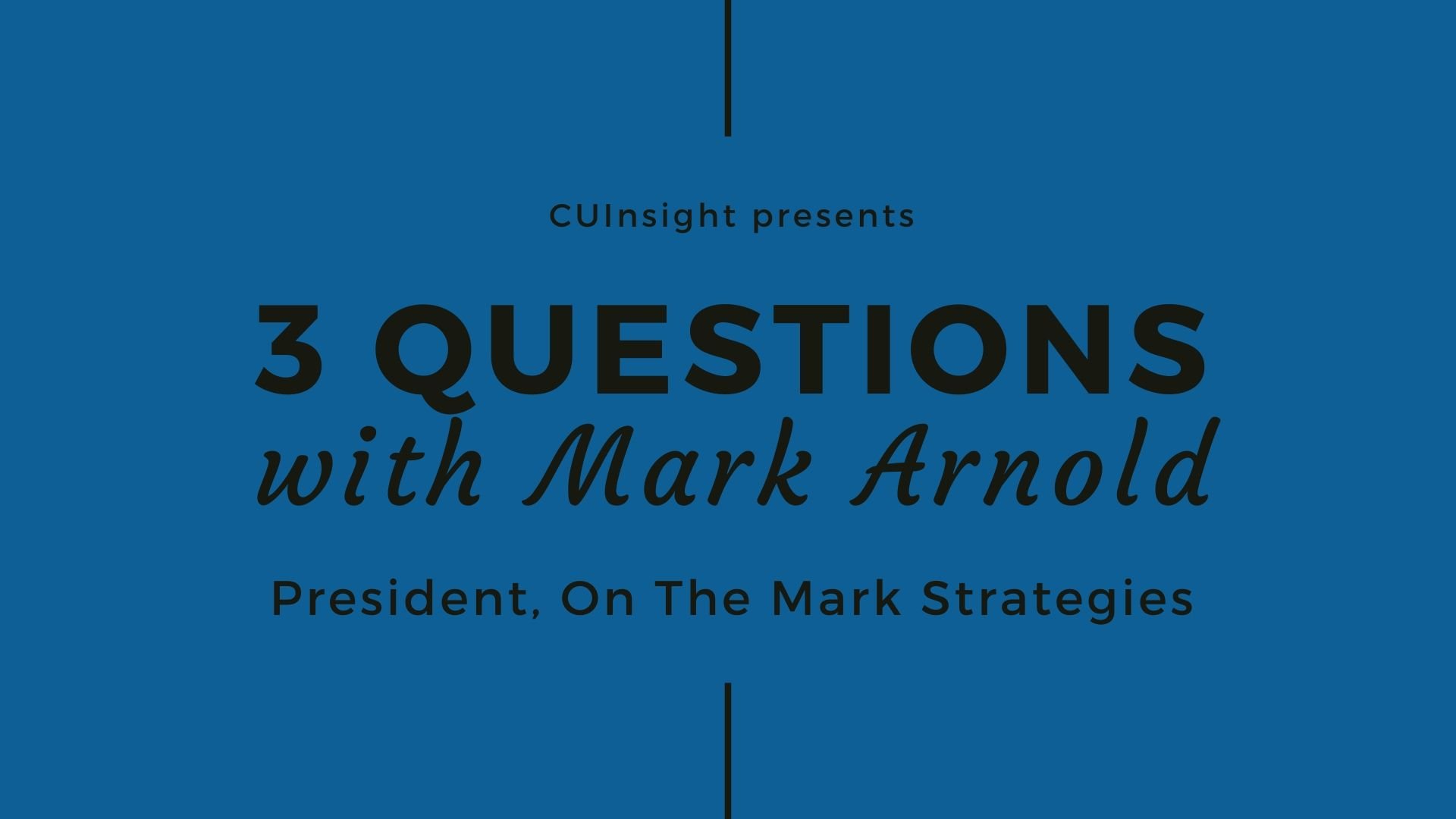 3 questions with On The Mark Strategies’ Mark Arnold