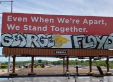 Billboard message transcends COVID-19 to racism