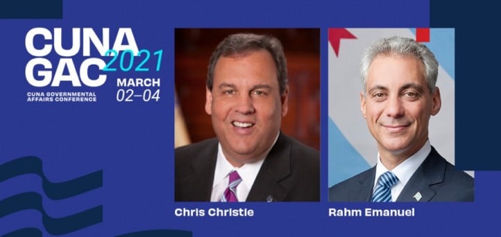 Political insiders Chris Christie and Rahm Emanuel to speak at CUNA GAC